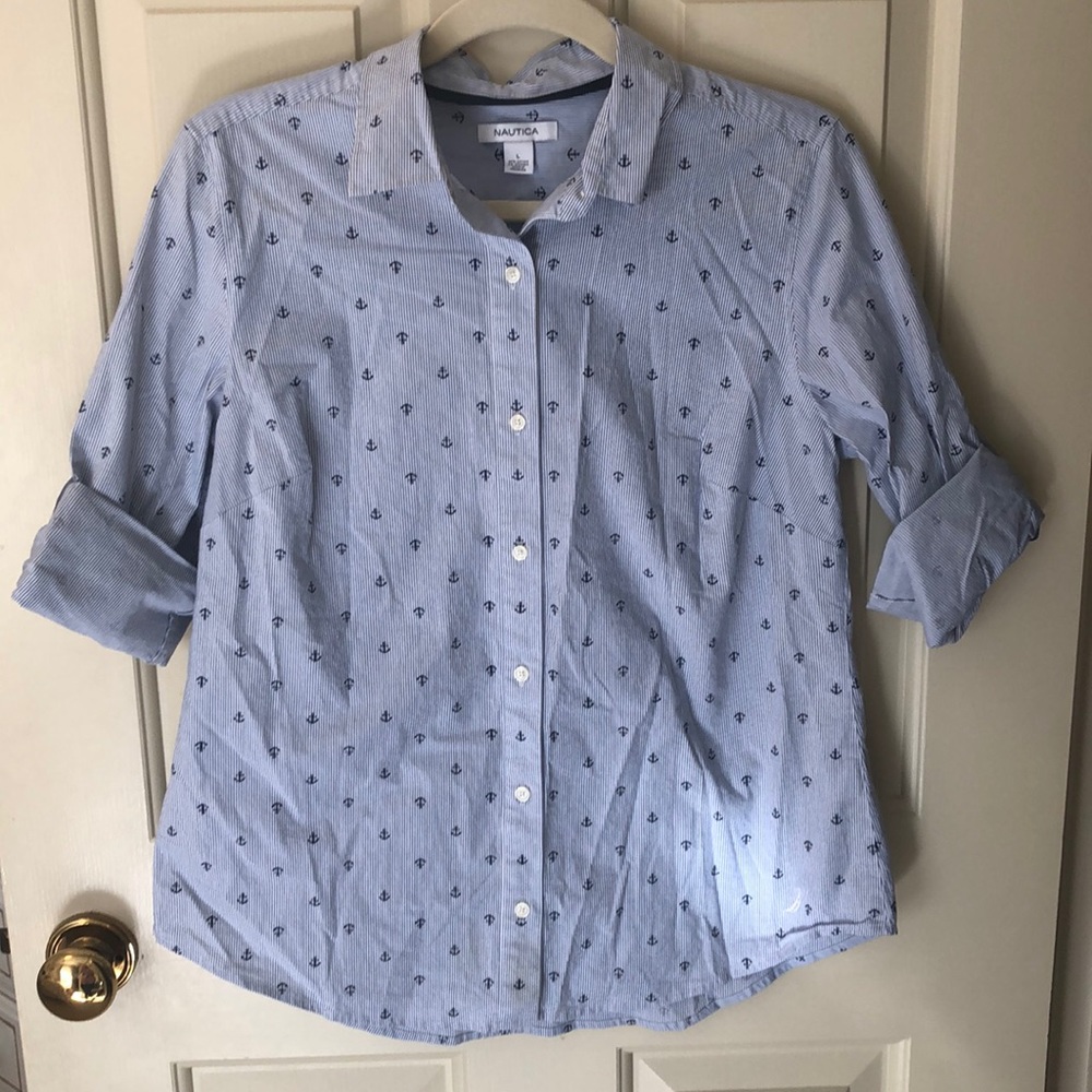 Preppy Anchor Nautica Button-down Shirt